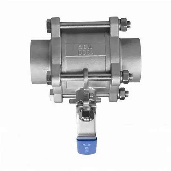 2000wog Stainless Steel 3-PC SS304/SS316 Ball Valve, Fixed End