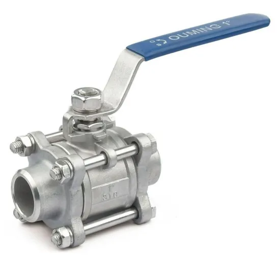 Butt-Weld Stainless Steel with High Platform Floating Stainless Steel Industrial Machine Hardware Ball Valve 3PC Water Valve