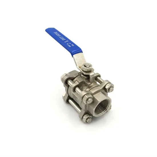 Cryogenic Safety Valve Flanged Three Piece Industrial Stainless Steel 3PC Water Valve Ball Valve with Blue Handle