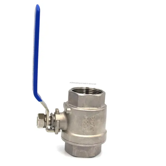 Economical 2PC Stainless Steel Threaded Full Bore Industrial Machine Hardware Ball Valve