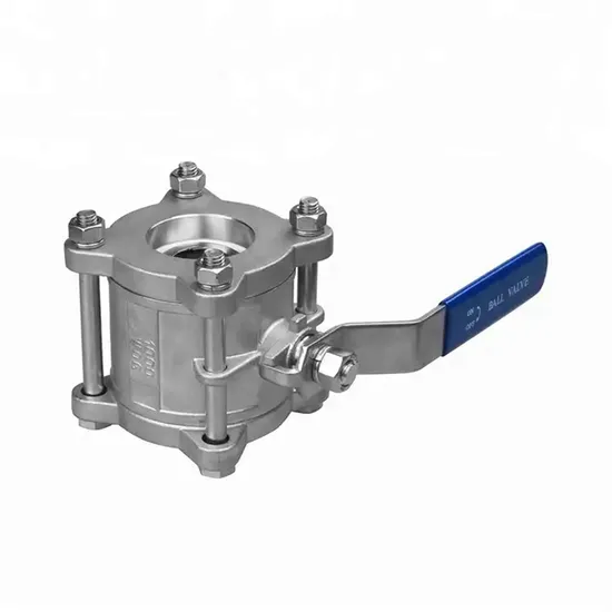 Industrial 3-PC Ball Valve, SS304/SS316, Temperature Range -60 to 450°C, Suitable for High Pressure Water/Oil/Gas Systems