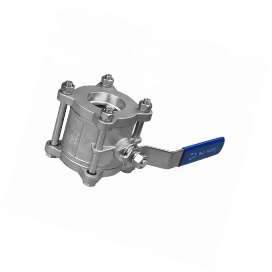 Industrial Stainless Steel NPT, DIN2999 etc Thread Three-Piece Ball Valve