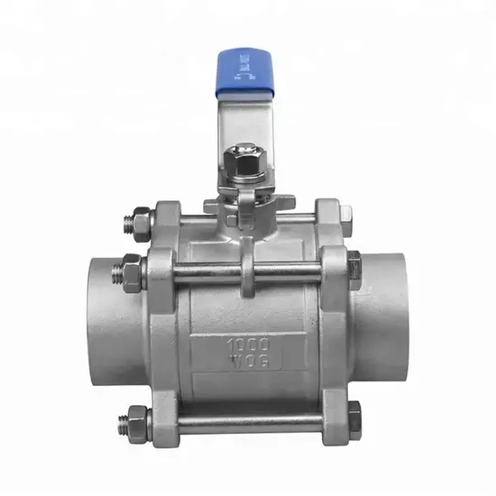 Investment Casting 3-PC SS304/SS316 Ball Valve Stainless Steel 3-Piece Threaded Ball Valve