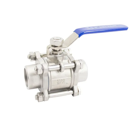 SS316 3PC Threaded Socket Butt Welded 1000 Wog 1/4 Inch to 4 Inch Ball Valve Type
