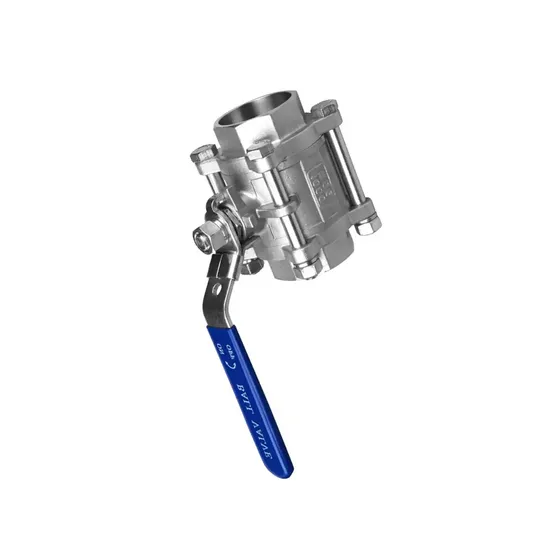 Small Size 3PC Body PTFE Stainless Steel Butt Welded End 3-PC Gas Valve Ball Valve