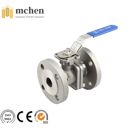 Stainless Steel 201 Flanged End 2 Two Way 2PC Ball Valve