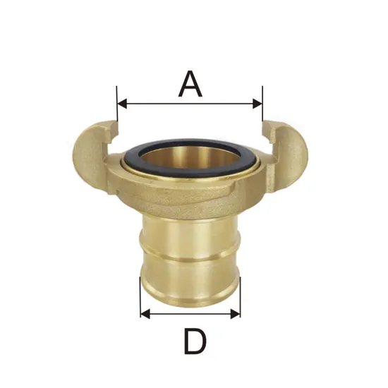 2-Inch Aluminum Storz Coupling with Female Thread Ends German Type Fire Hose Adaptor Rubber Nozzle Bsp Thread Casting Technics
