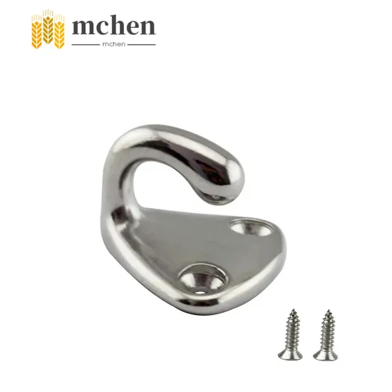 316 Stainless Steel Boat Fittings Fender Hooks Bathroom Wall-Mounted Door Metal Hanger Hook