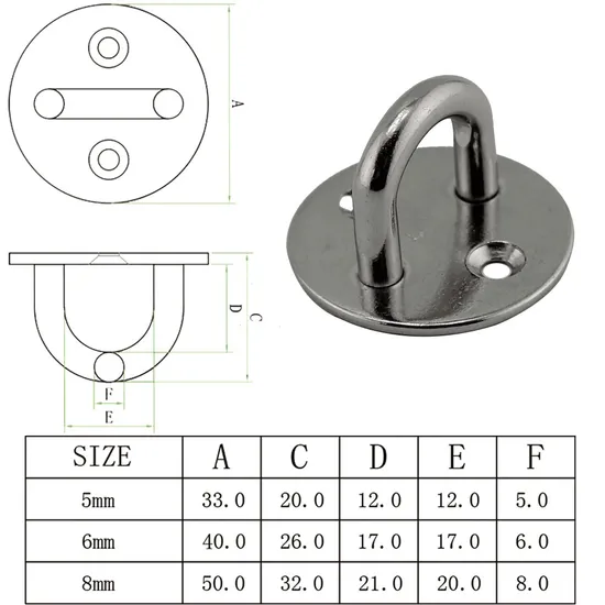 Electric Polishing Stainless Steel 316 Diamond Casting Shaped Eye Pad for Boat