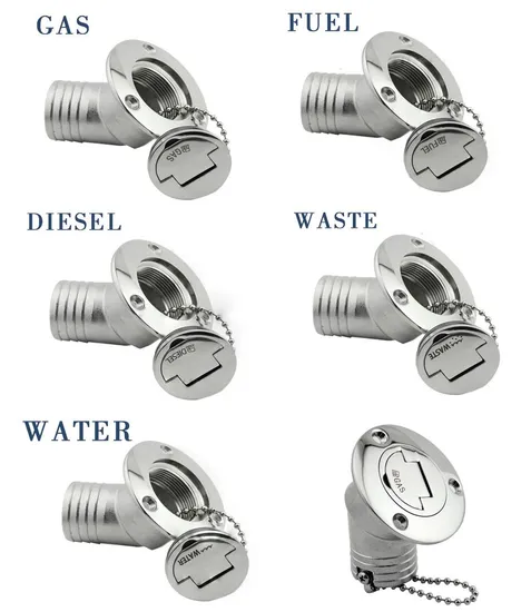 Marine Boat Yacht Hardware 45 Degree 316 Stainless Steel Deck Filler