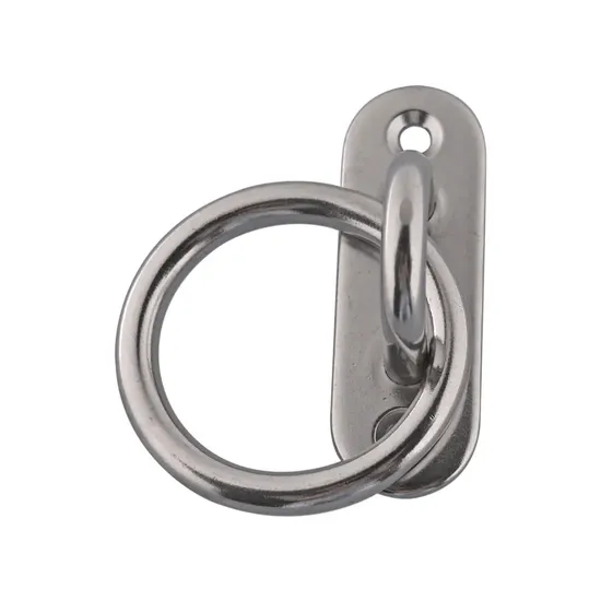 Marine Grade Stainless Steel Eye Plate Boat Pad Eye Oval Eye Plate with Ring