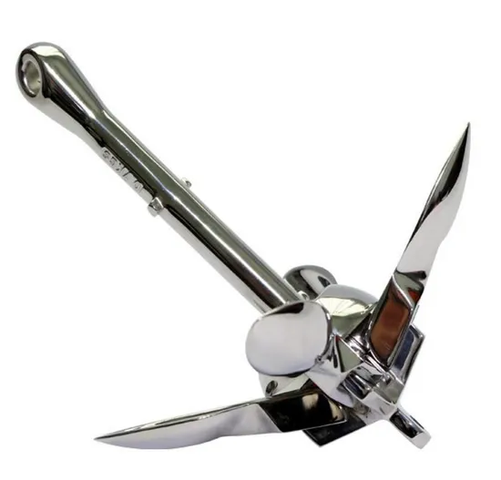 Marine Hardware Fittings Stainless Steel Casting Bruce Boat Anchor Folding Anchor