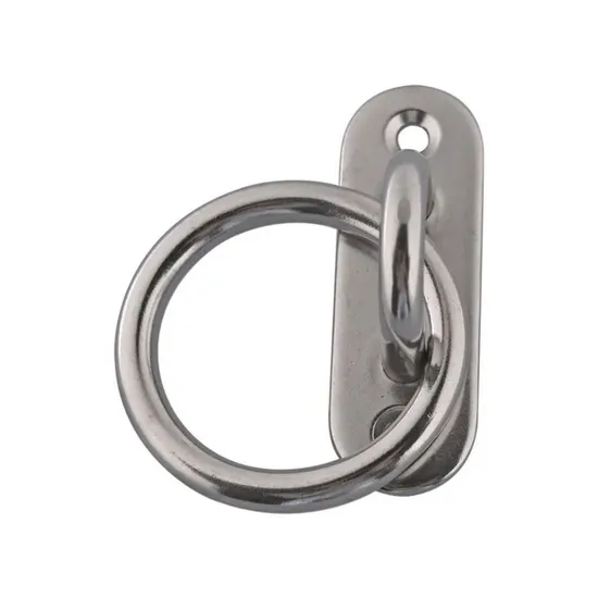 Pad Eye Ring Hook Loop U-Shaped Boat Accessories Marine Hardware Stainless Steel Oblong Plate