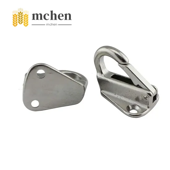Stainless Steel 316 Hardware Spring Fender Hook with Hanger Clothes Hanging Hook for Tug Boat