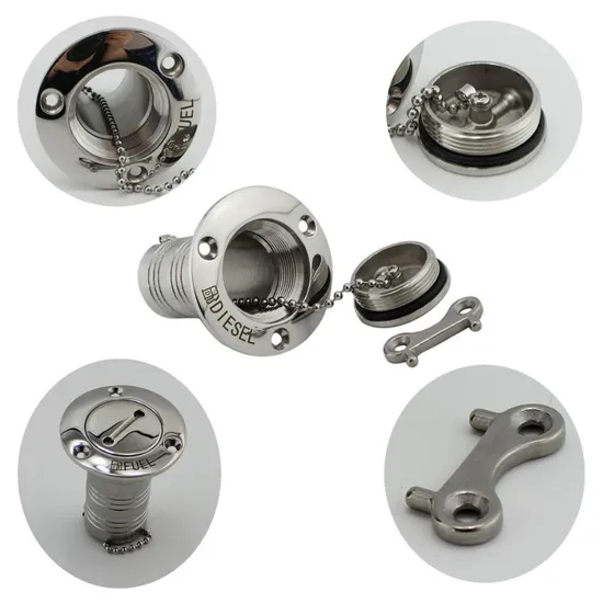 Stainless Steel Boat Hardware Deck Fuel Cap Deck Filler