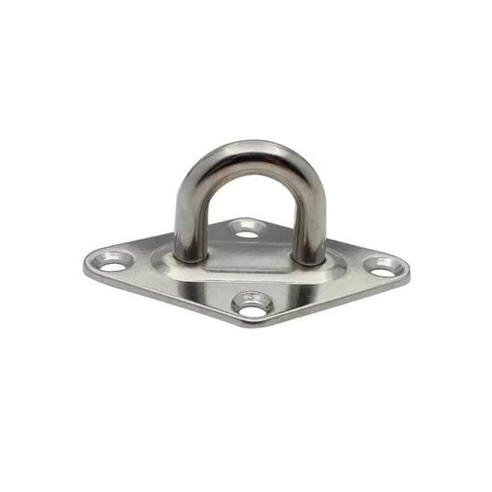 Stainless Steel Marine Boat Ceiling Wall Mount Hook Heavy Duty Anchor Diamond Pad Eye Plate