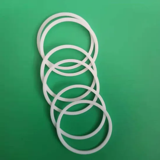 Customized White PTFE Washer PTFE Flat Gasket for Valve, Power, Oil and Gas, Chemical
